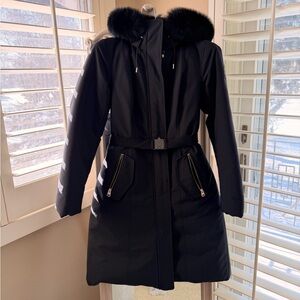Mackage Black Kailyn Jacket with Fur Hood